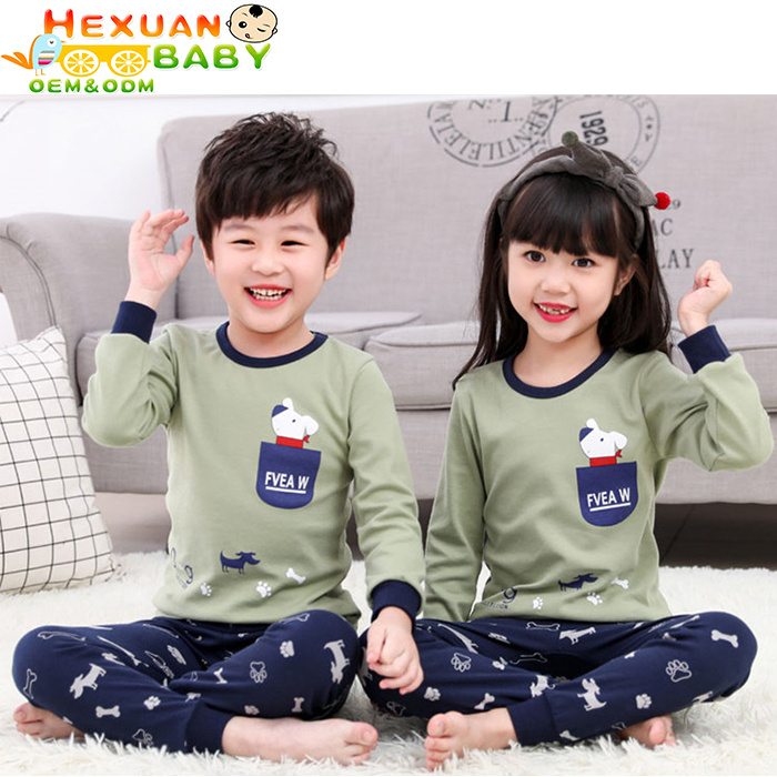 Size 100-160 Selling Children Full Sleeve Cotton Pajamas Boys Pyjamas Kids Pajamas Sets Children Sleepwear Baby Clothing for 2-7