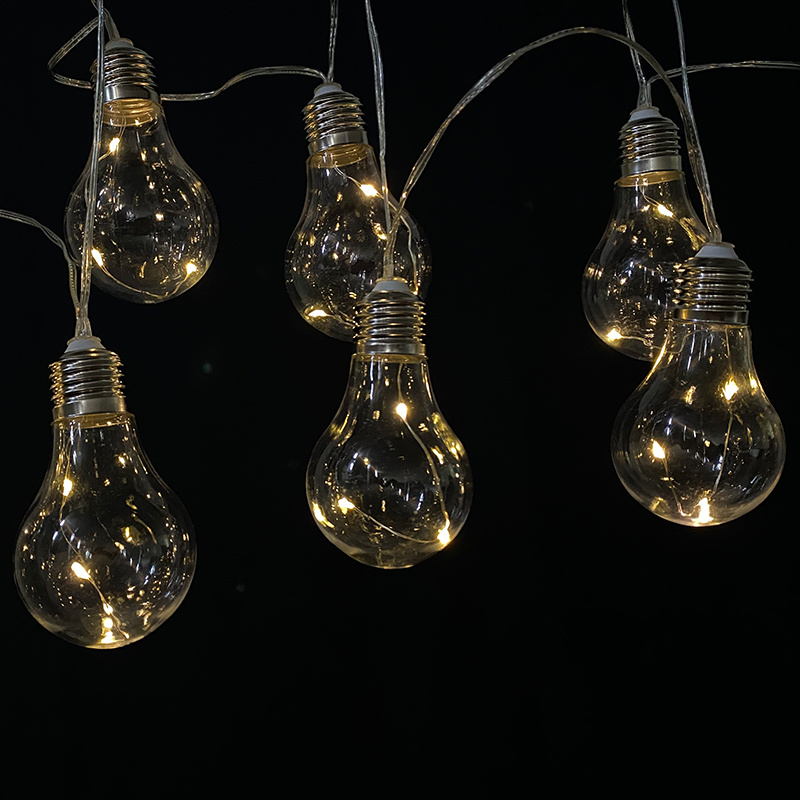 Waterproof Decorative 10 Bulb Solar Powered LED String Lights for Outdoor Decor