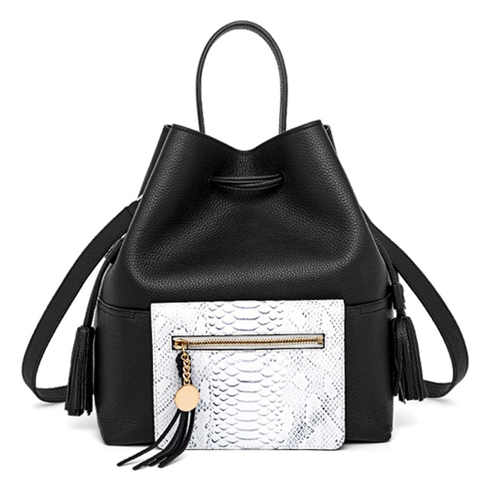 Genuine Leather Satchel School Bag Fashion Backpack