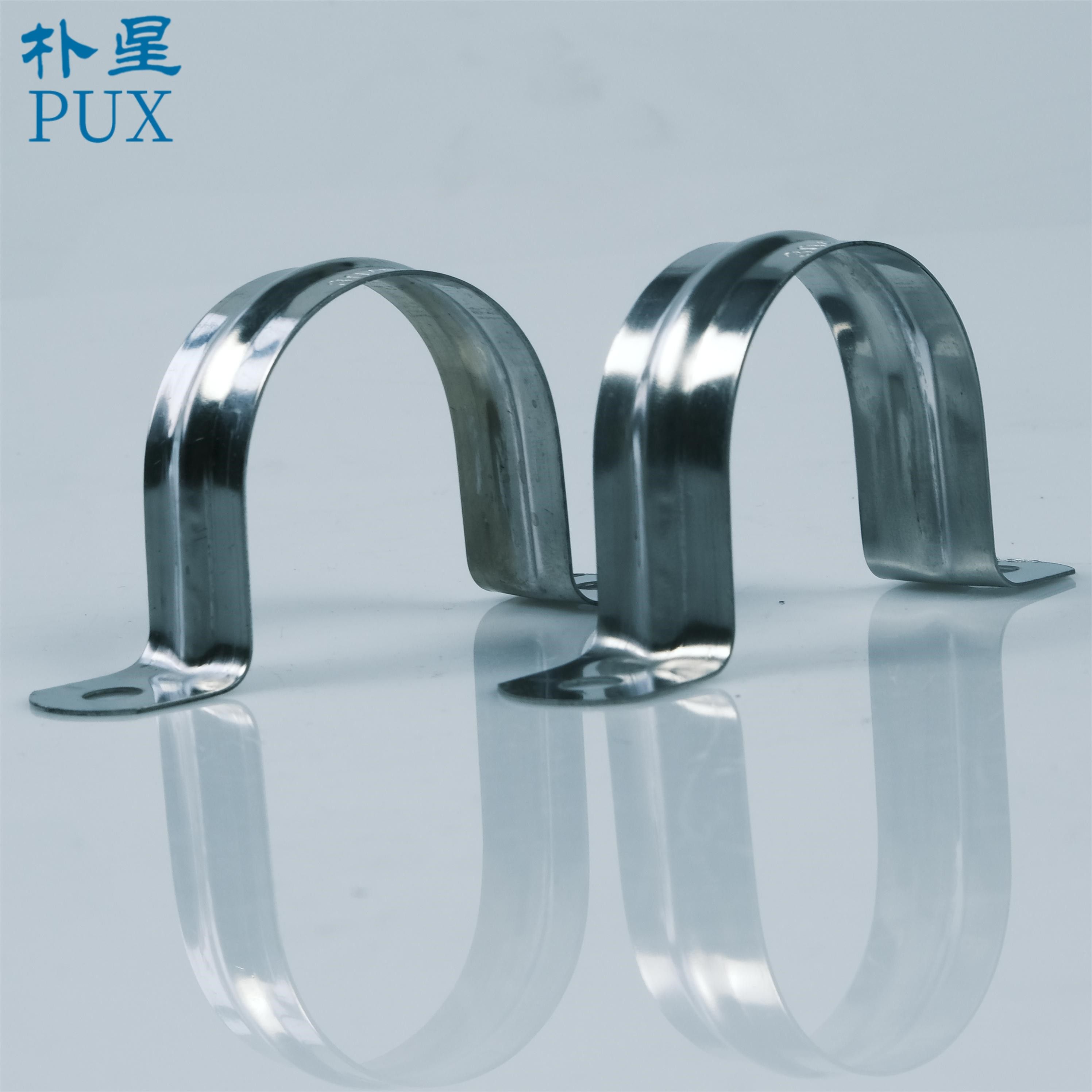 Stainless Steel U Type Clamp Pipe Clip with Two Hole U Shaped Saddle Clamp 2 Hole Saddle Clamp