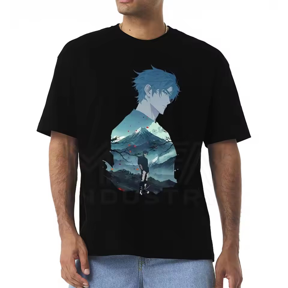 Dtg Direct To Garment Word Print Tee For Men | Loose Fit | 100% Cotton Minimalist Graphic T-shirt