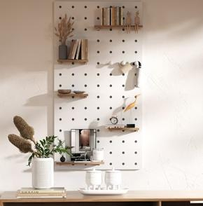Painting Cover Home Decoration Wooden Shelf Pegboard Wooden Wall Hanging Decor AA-2001-AA.