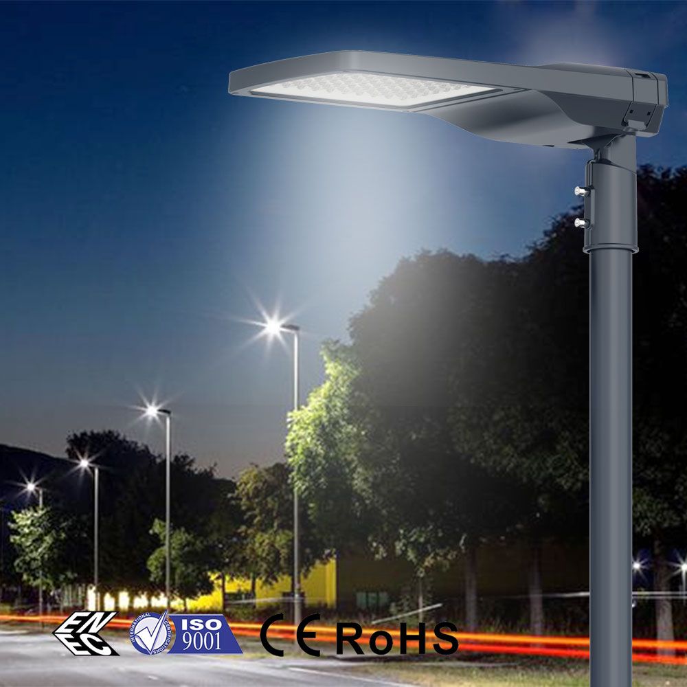 150 200W Street Lamp Outdoor with Die-Cast Aluminum Housing 25000 Cool White LED Security Light Road Lighting for Driveway