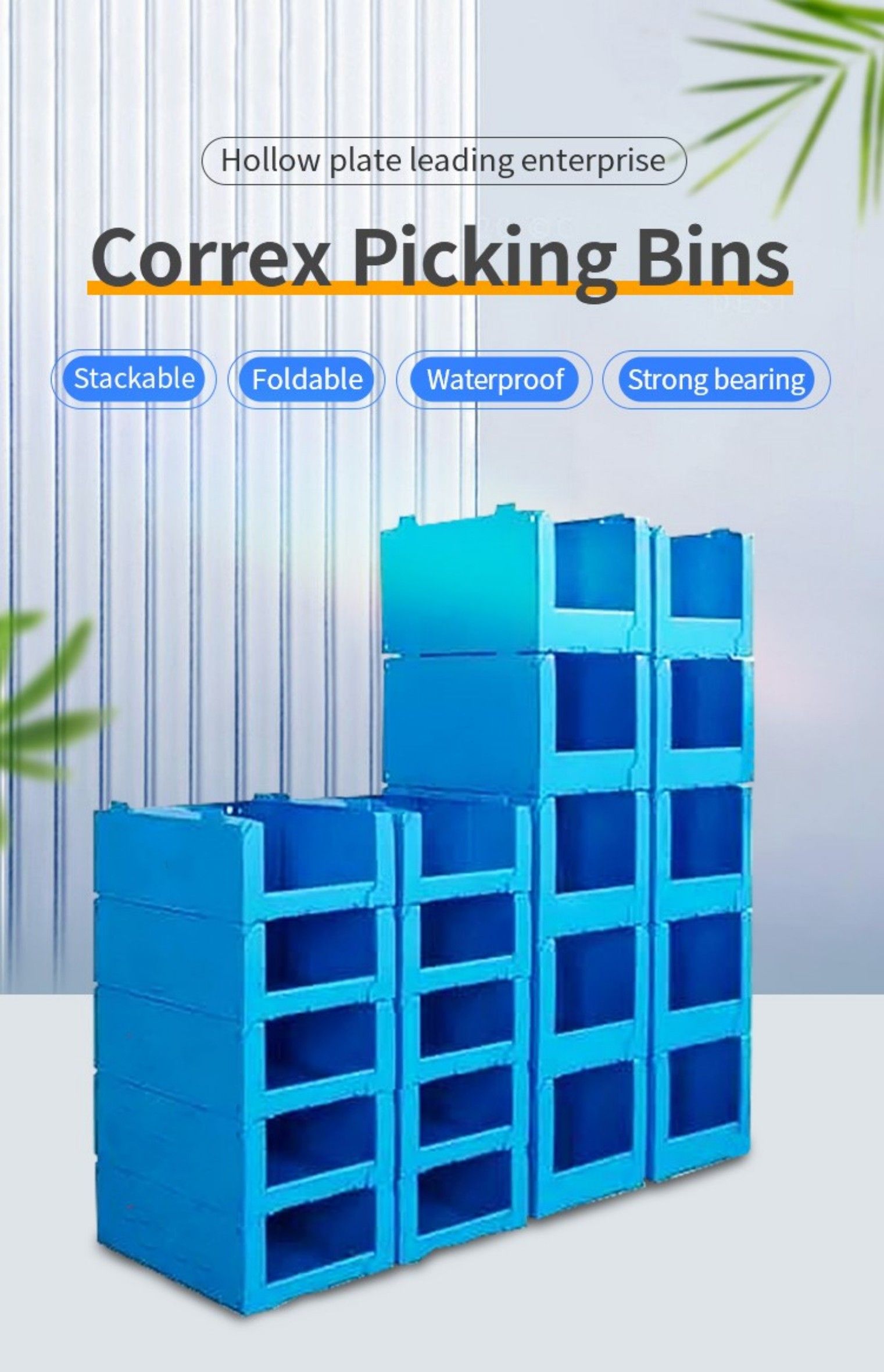 Best Factory Price PP Corrugated Boxes Premium Quality for Chemical Plant Storage