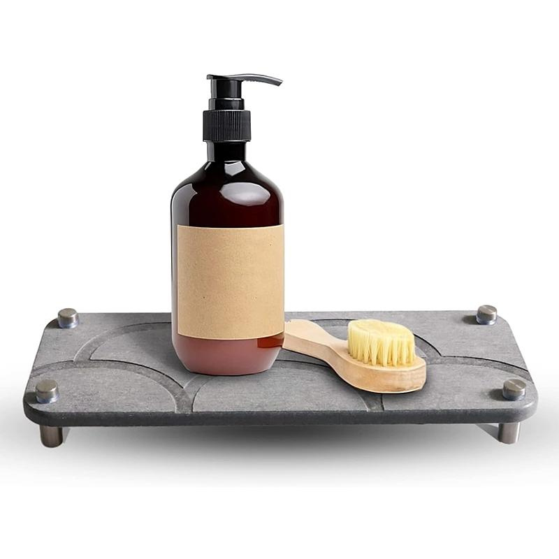 Newest Organizer Suction Cup Sink Drain Rack Sponge Fast Instant Drying Diatomite Stone Sink Scrub Caddy Ceramic Sponge Holder Instant Dry Diatomite Sink Tray