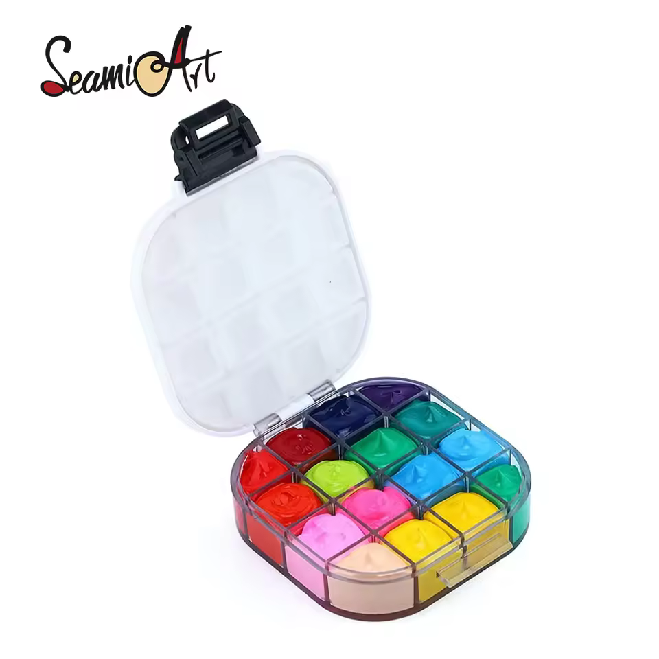 New Arrivals 16 Grids Moisturizing Plastic Portable Painting Box For Watercolor Oil Acrylic Gouache Paint Subpackage