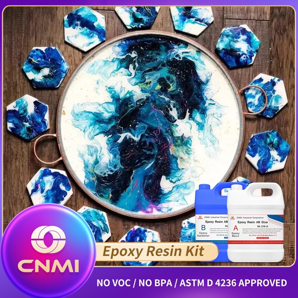 CNMI Epoxy Resin Tabletop Epoxy Resin Countertop for Coffee Table Epoxy Filled Wood Top Resin Table