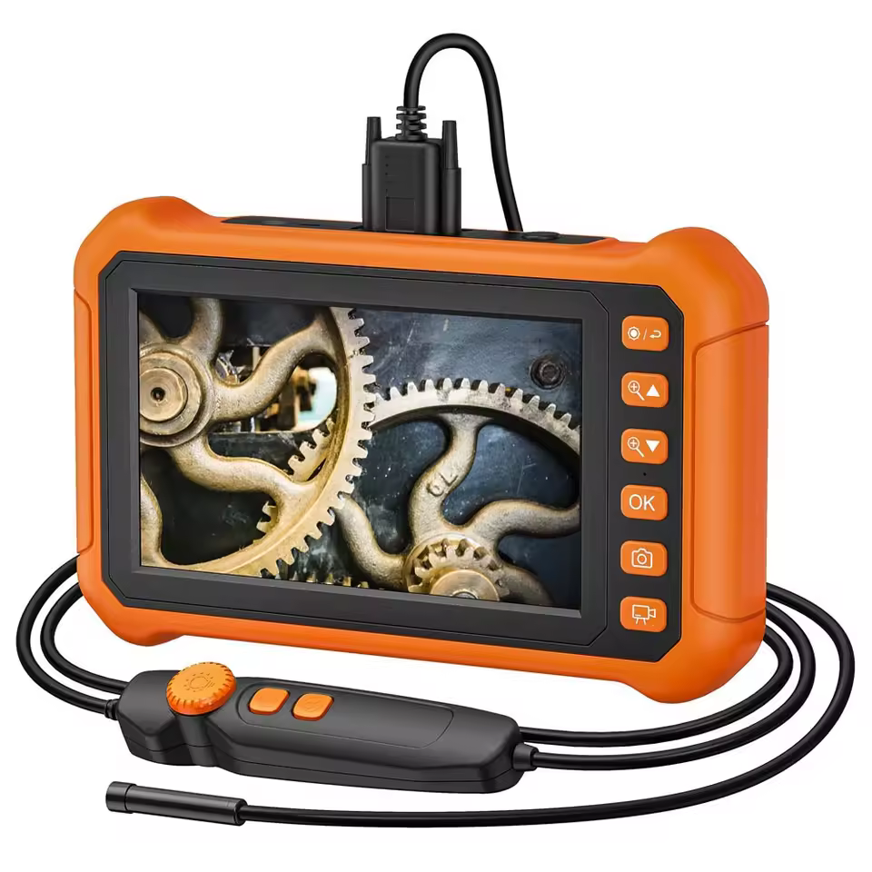 Industrial Endoscope With 7 Inch Lcd Color Screen 5mp 2592*1944p Flexible Snake Camera 8.5mm Borescope Camera Sewer Cam Pq319