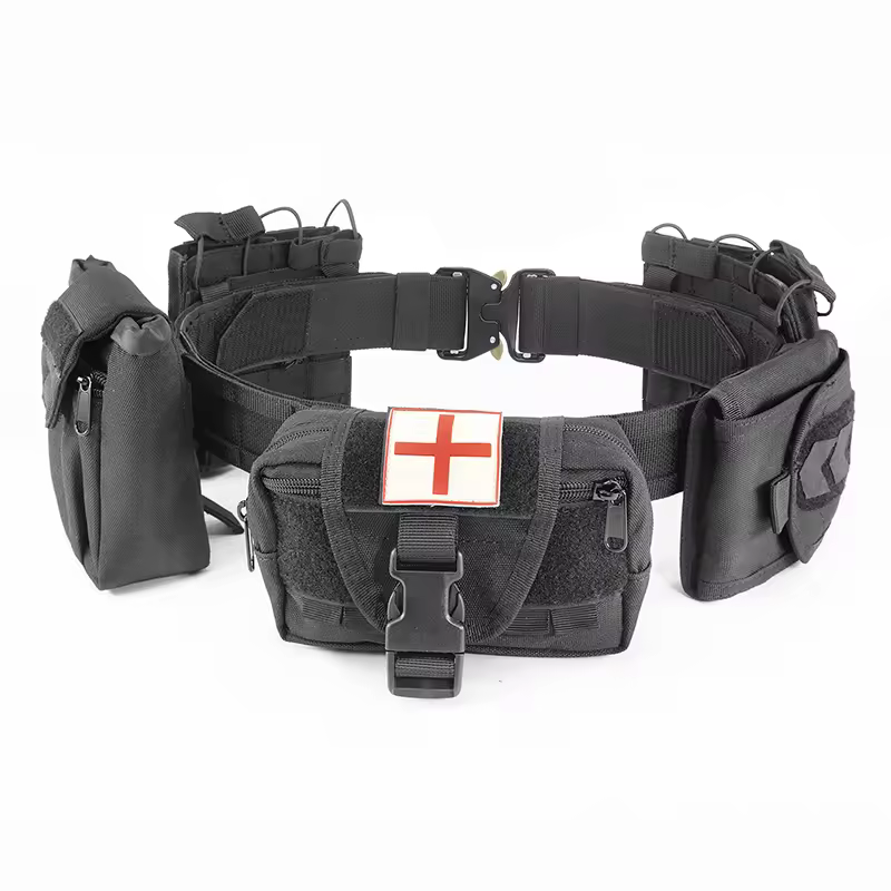 Hot New 7 In 1 Adjustable Molle Pouch Tatico Duty Belt Security Guard Utility Belt Tactical Waist Belt For Men