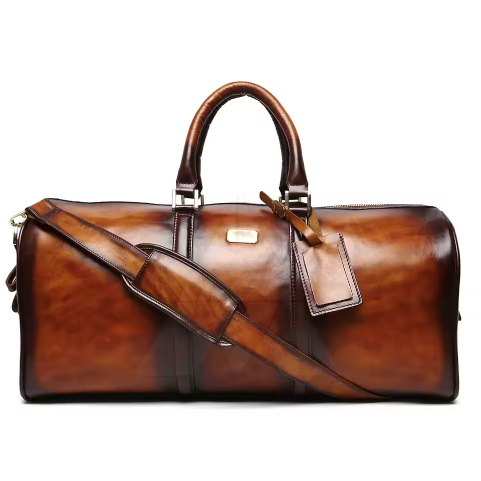 Best Material Genuine Leather Duffel Bags Customized Your Own Design With Private Label For Outdoor Use