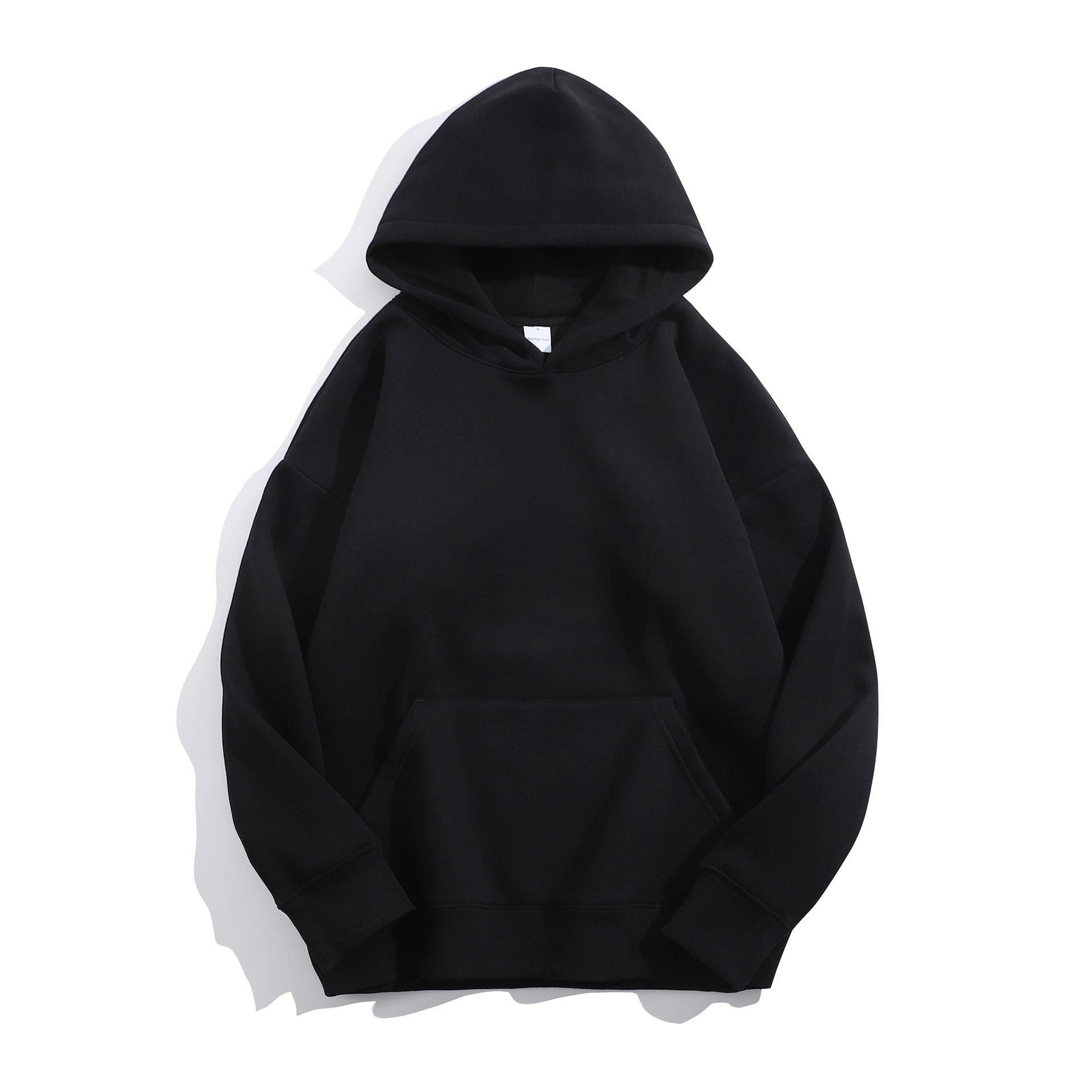 Mens Pullover Oversized Hoodie Fleece Liner Cotton Hooded Sweatshirt Classic Heavyweight Winter Streetwear