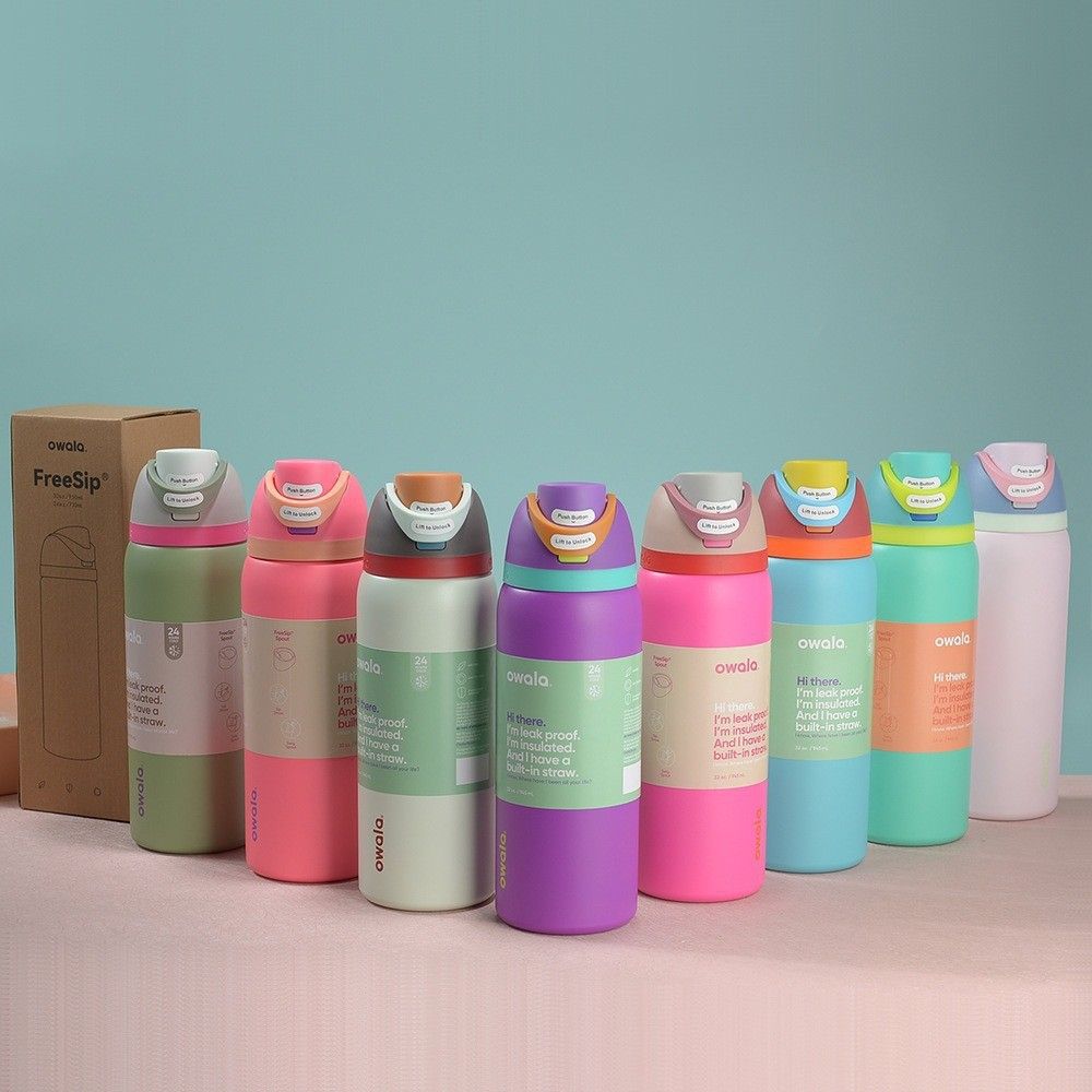 New Original Owa‘Ia Insulated Stainless Steel Water Bottle with Straw