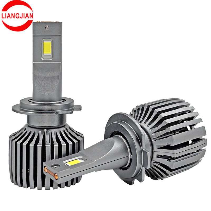 Fan Cooling Double Copper Tube H1 H7 High Low Beam LED Headlight