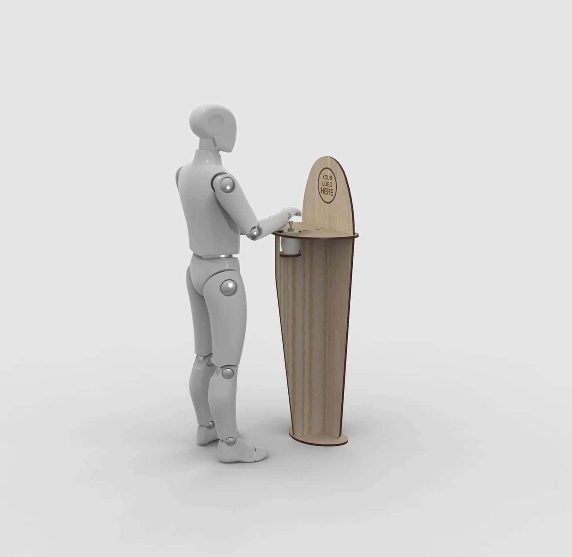 Floor Stand Hygiene Bracket Panel to Increase Cleanliness at Your Facility