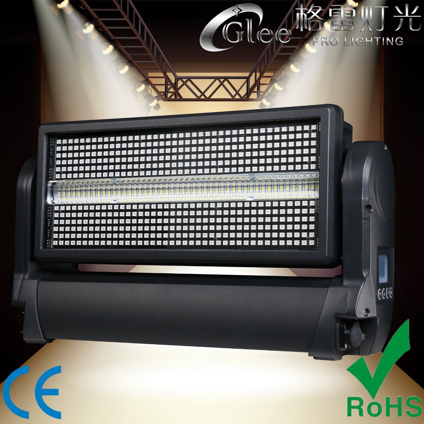 Outdoor Waterproof High Brightness LED Motorized Moving Strobe Wash Panel Lighting