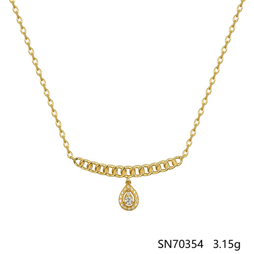 2024 Hot Sale 14K Gold/925 Sterling Silver Necklace