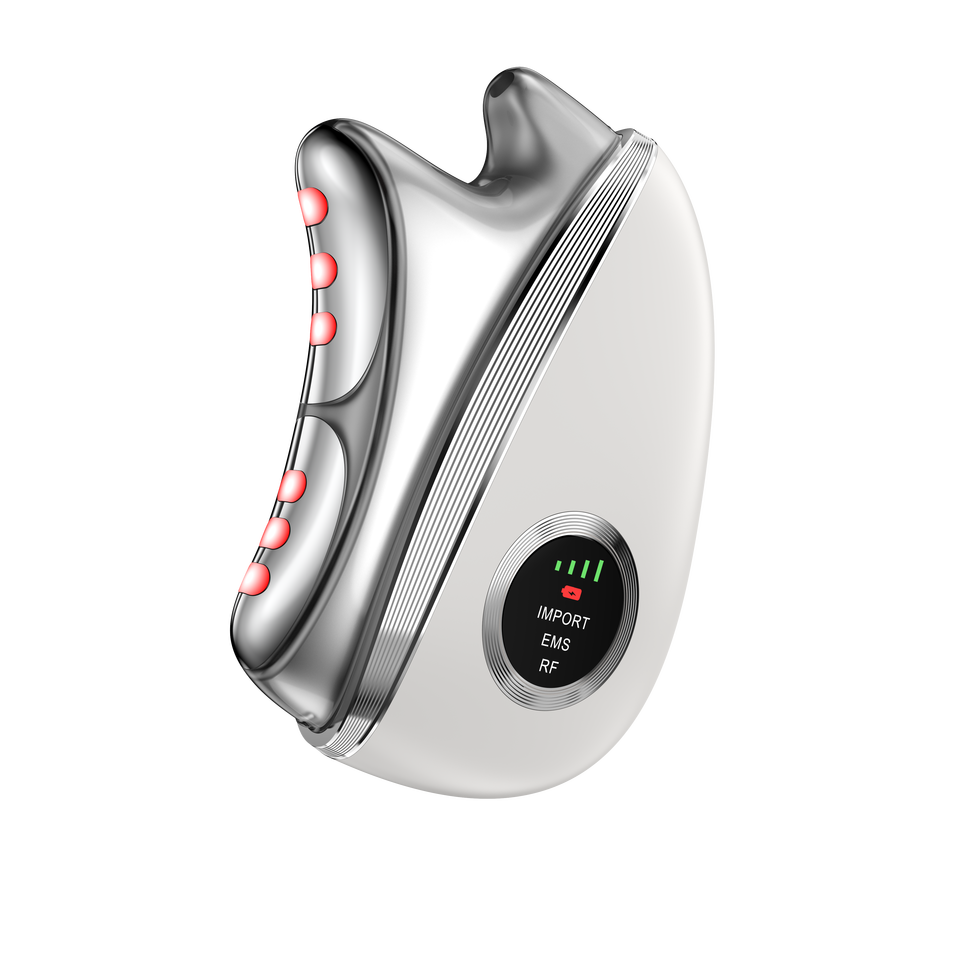 Custom 2025 New Beauty Machine Portable Electric Gua Sha Facial Massage Heating Vibration Neck Lift Scraping Board