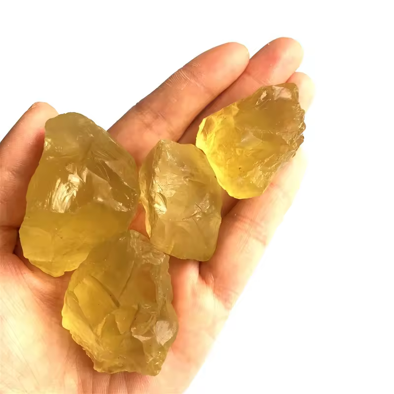 Natural Crystal Quartz Raw Stone Rock Original Lemon Citrine Rough For Decoration