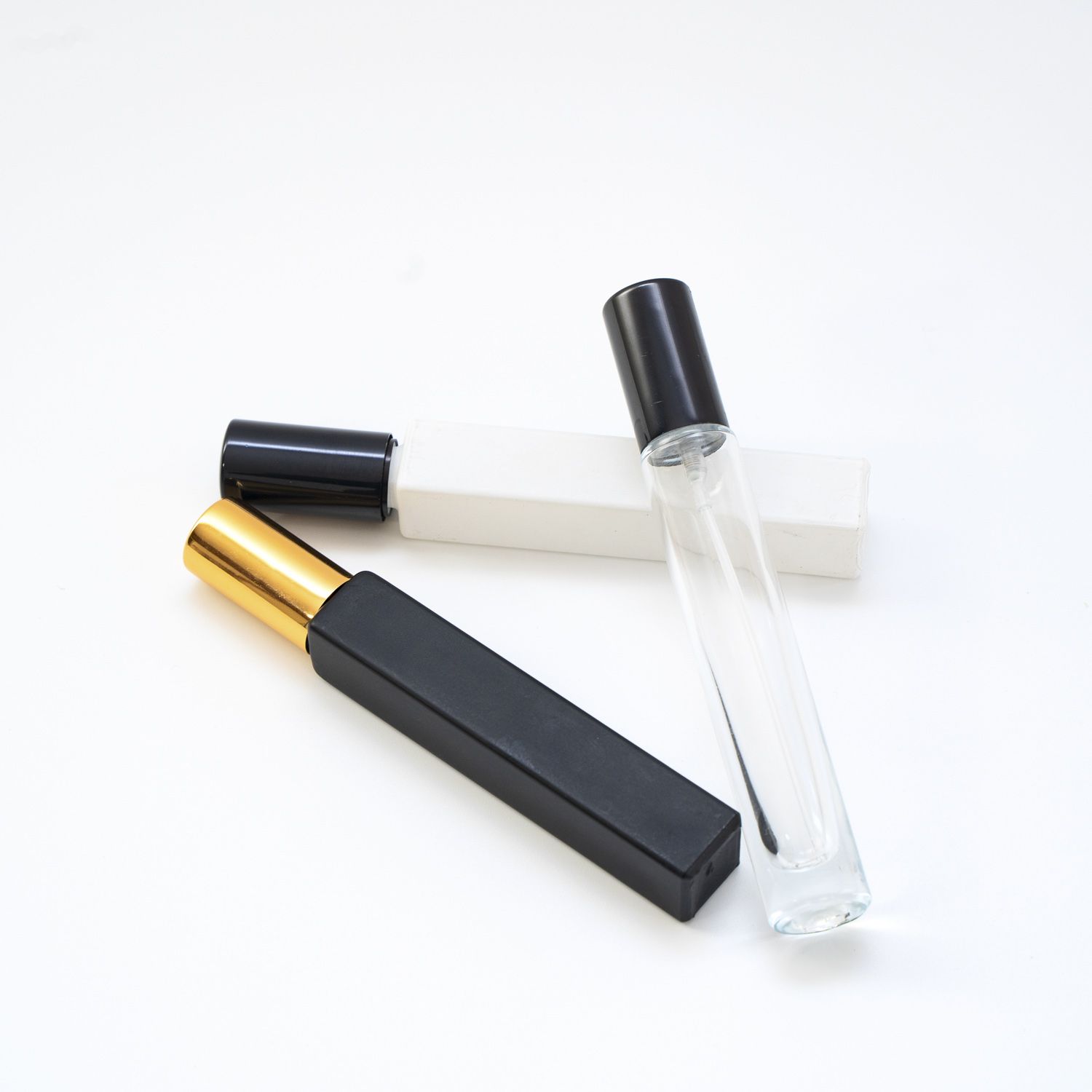 Factory Sale New Empty Oil Perfume Atomizer 10ml 15ml 20ml 30ml 50ml 100ml Clear Square Glass Perfume Bottle with Spray