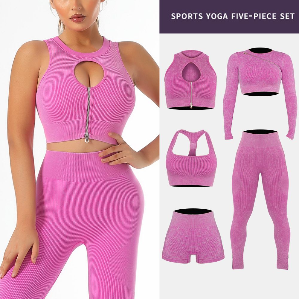 Best Selling Seamless Fitness Sportswear Set Workout Outfits Womens Gym Activewear