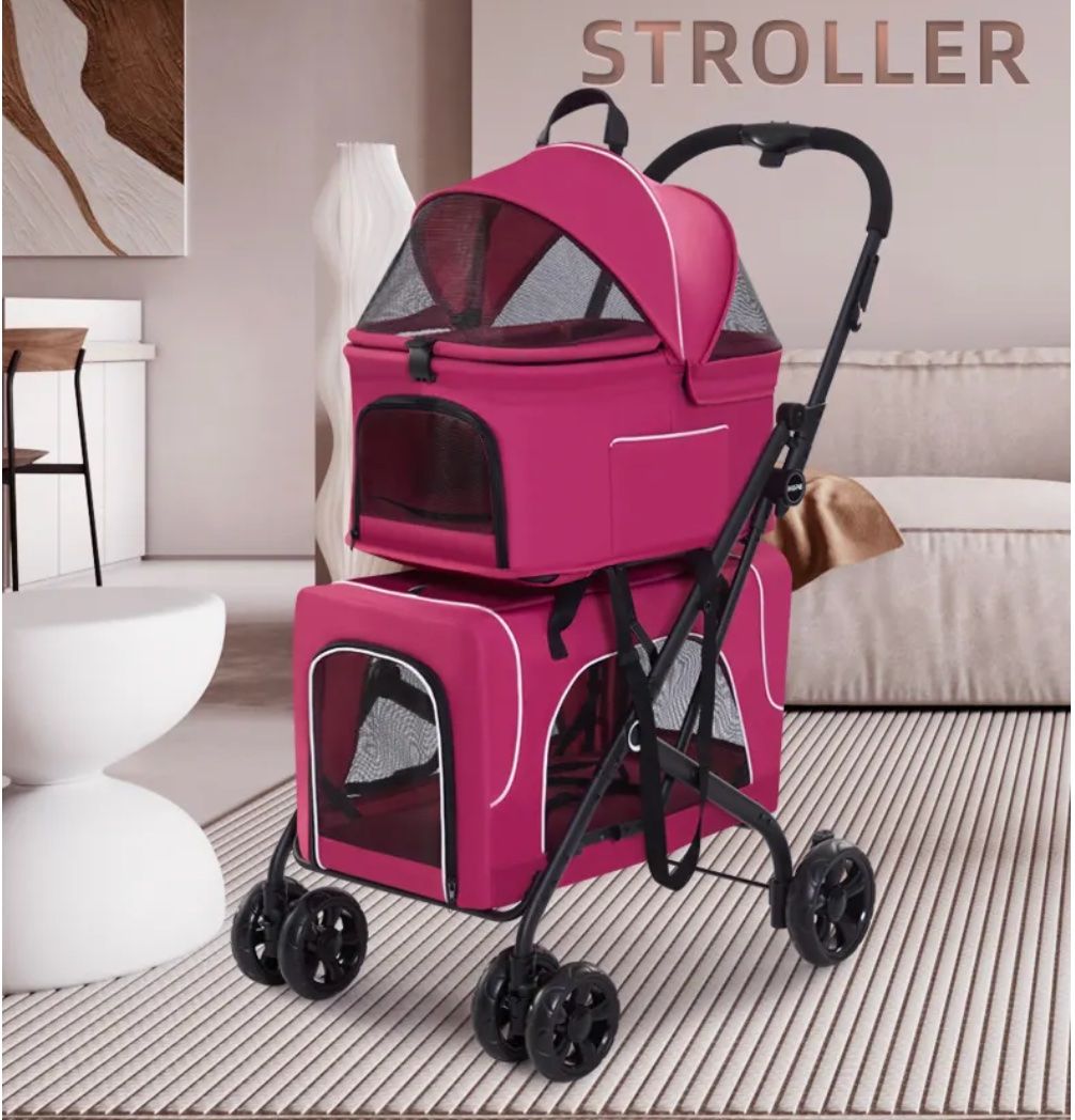 Cheap High Quality Twin Double Pet Stroller Dog Stroller Luxury