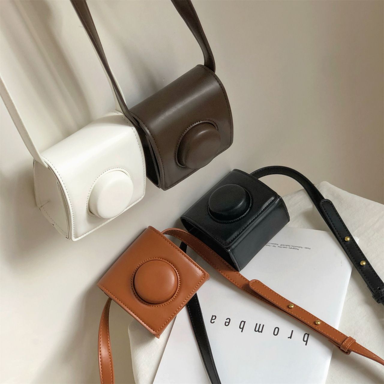 (WD3918) Ins Fashion Trend Mini Square Bag Foreign Women's Bag Crossbody Camera Bag