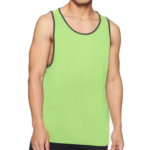 2025 New Men's Sleeveless Side Split Fitness Tank Top Solid Printed T Shirt Workout Tank Top Men