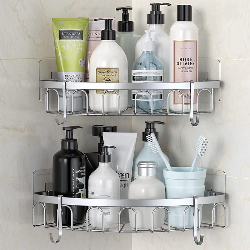 Factory Direct Sales Corner Shower Caddy Shelf Basket 2 Pack Shower Organizer Bathroom Corner Rack Storage Multipurpose