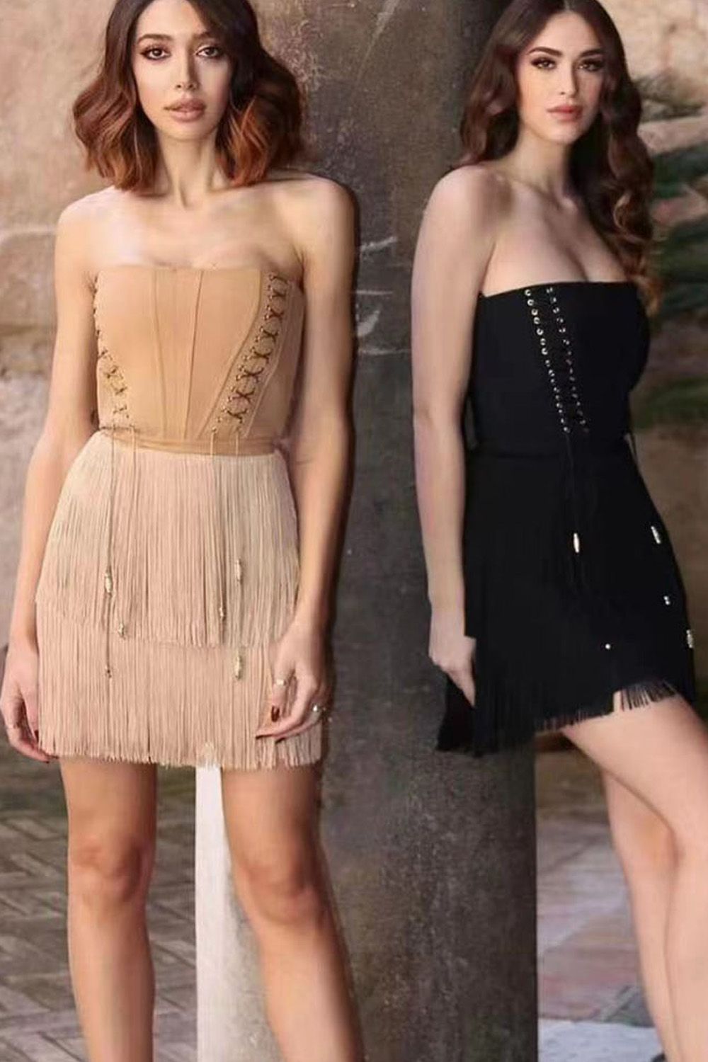 High Quality Women's Dress Tassels Rayon Party Bodycon Sexy Party Dress New Design Dress