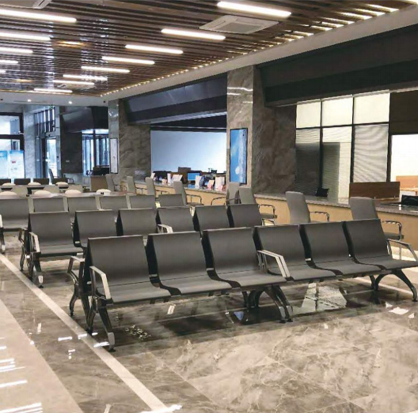 Clinic Furniture Suppliers Medical 3 Seater Hospital Type Waiting Armchair Public Chair with PU Foam Padding for Sale