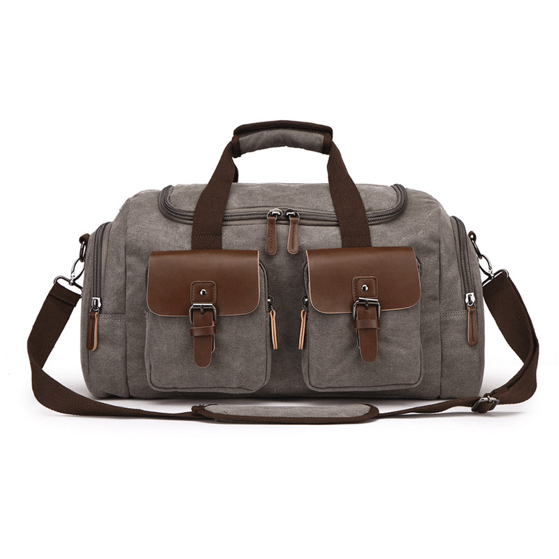 Factory Direct Supply Luggage Waterproof Duffle Bag Shoulder Sling Handbag with Large Capacity Wear Resistant Ultra Fiber Canvas Travel Bag