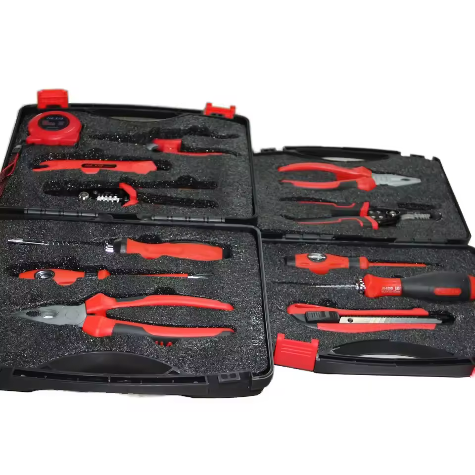 Professional Factory Toolbox 6-piece New Energy Vehicle Tool Set Iron Screwdrivers Wrenches Pliers Case Pack For Home Electrical