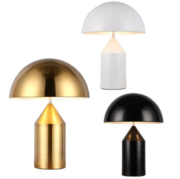 Nordic Modern Home Decoration Mushroom Lamps Gold White Black Color Living Room Bedside LED Table Lamp