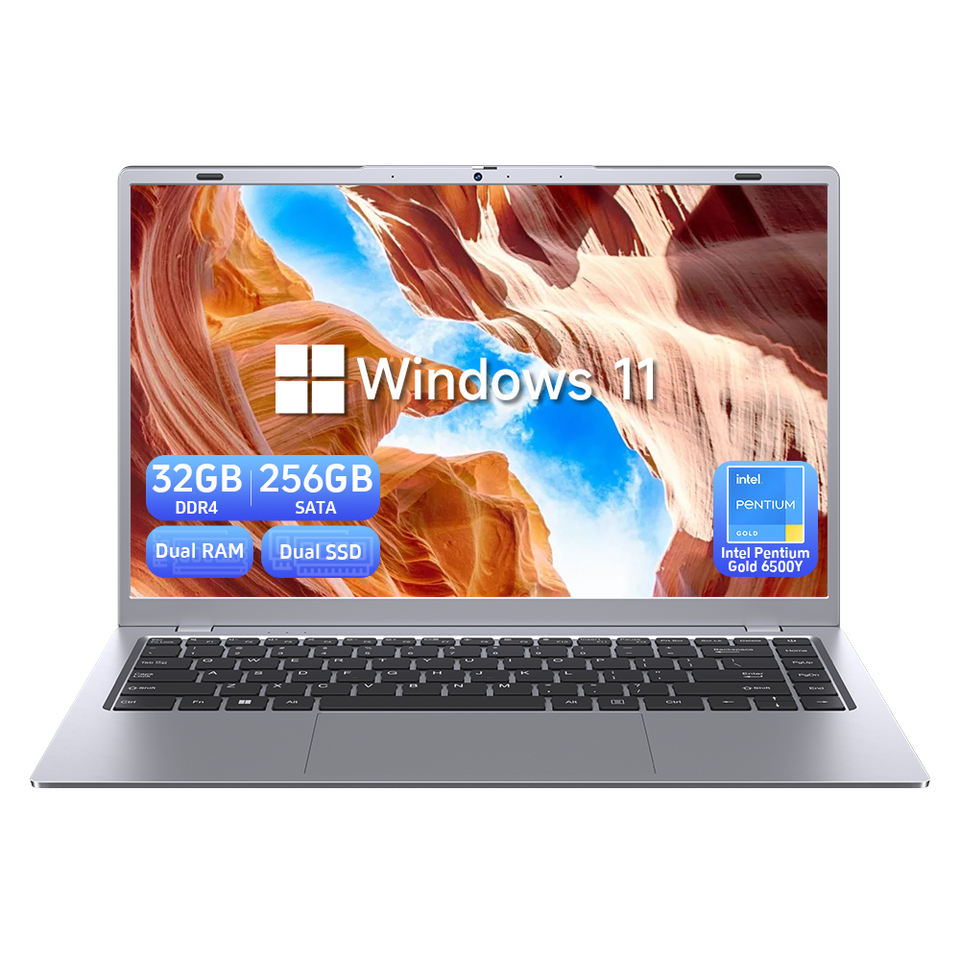 Large Memory 32gb Ram 256gb Ssd Intel Pentium Gold 6500y Windows 11 Pro Laptop Ready To Ship Business Home Laptops Brand New