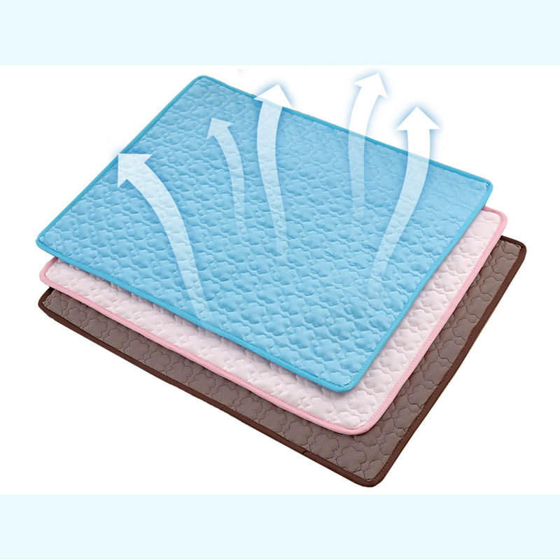Washable Summer Cooling Mat For Dogs Cats Kennel Mat Breathable Pet Crate Pad Cushion Sleep Mat Pet Self Cooling
