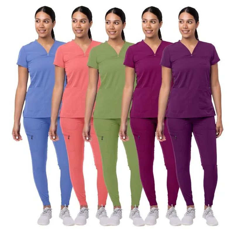 Wholesale Jogger Scrub Set Medical Uniforms Nurses Suit Fashion Medical Scrub Set