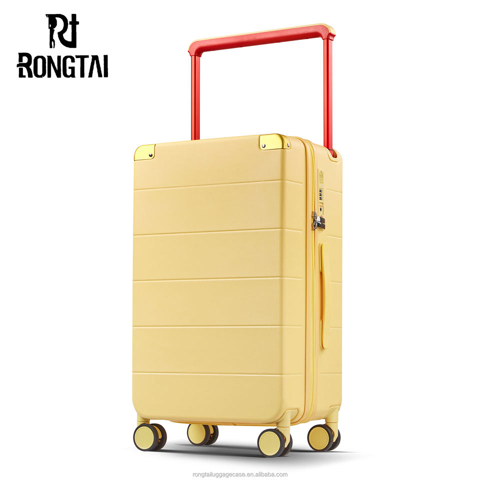 Hot Sale Durable Travel Luggage Bag With Custom Wide Trolley Aluminium Frame Closure Pc Material Hot Sale Suitcases Supplier
