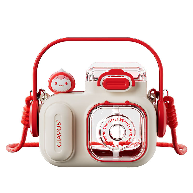 580ML Camera Shaped Water Bottle With Lids And Straws Tritan Water Bottle For Kids Popular Products 2024