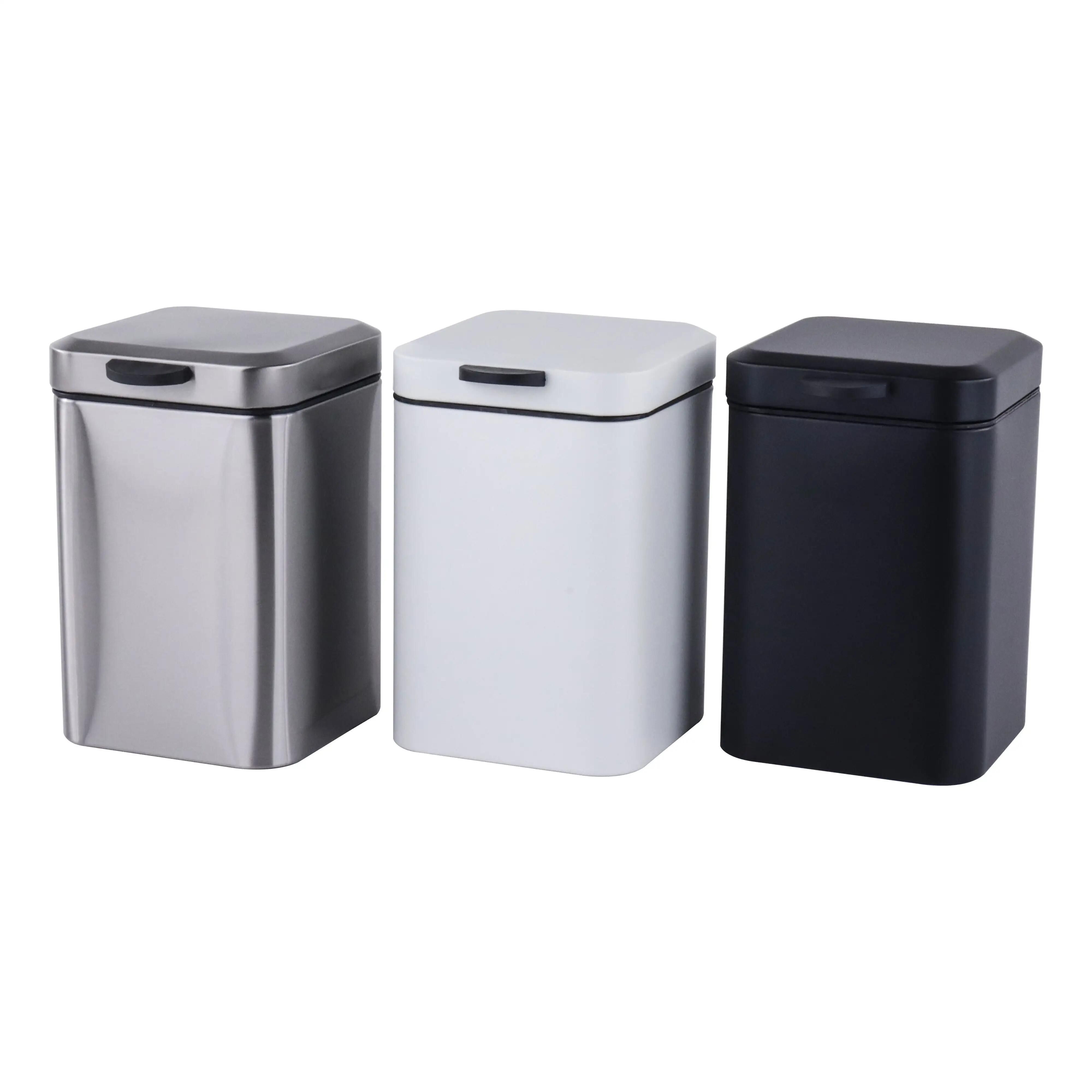 3L 6L Wall-Mounted Square Kitchen Trash Waste Bin with Soft Closed Lid