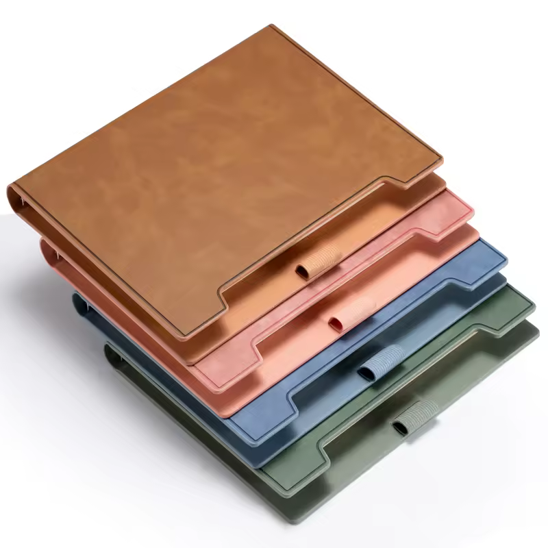A5 Hard Cover Multifunctional Corporate Diary Notebook,Refillable Binder Notebook A4,Vegan Leather Binder B5