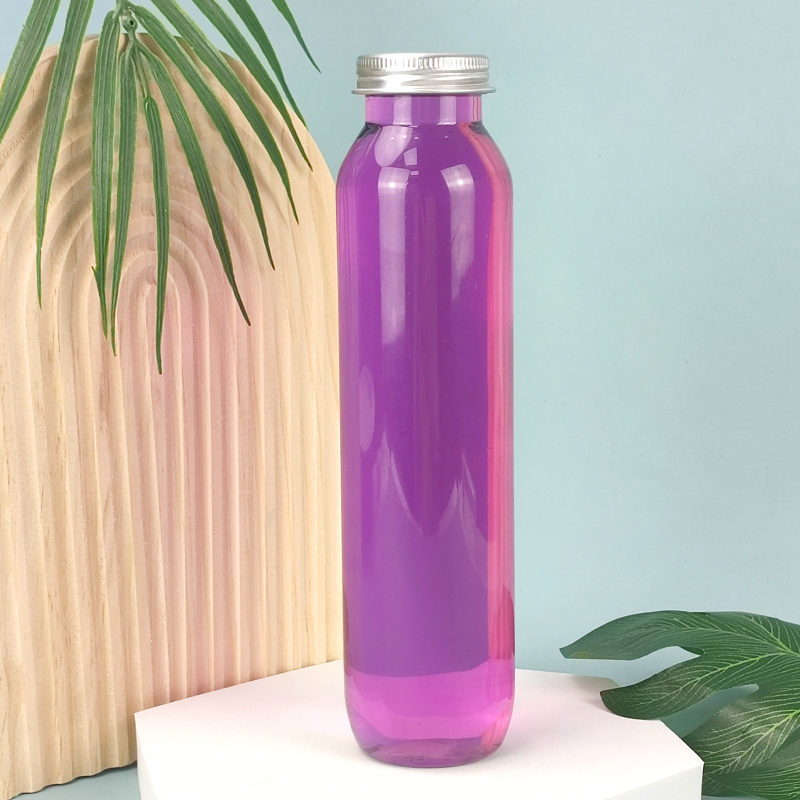 Best Selling Small MOQ 330ml Plastic Milk Tea Juice Bottle Clear Food Grade Pet Juice Plastic Bottle with Cap