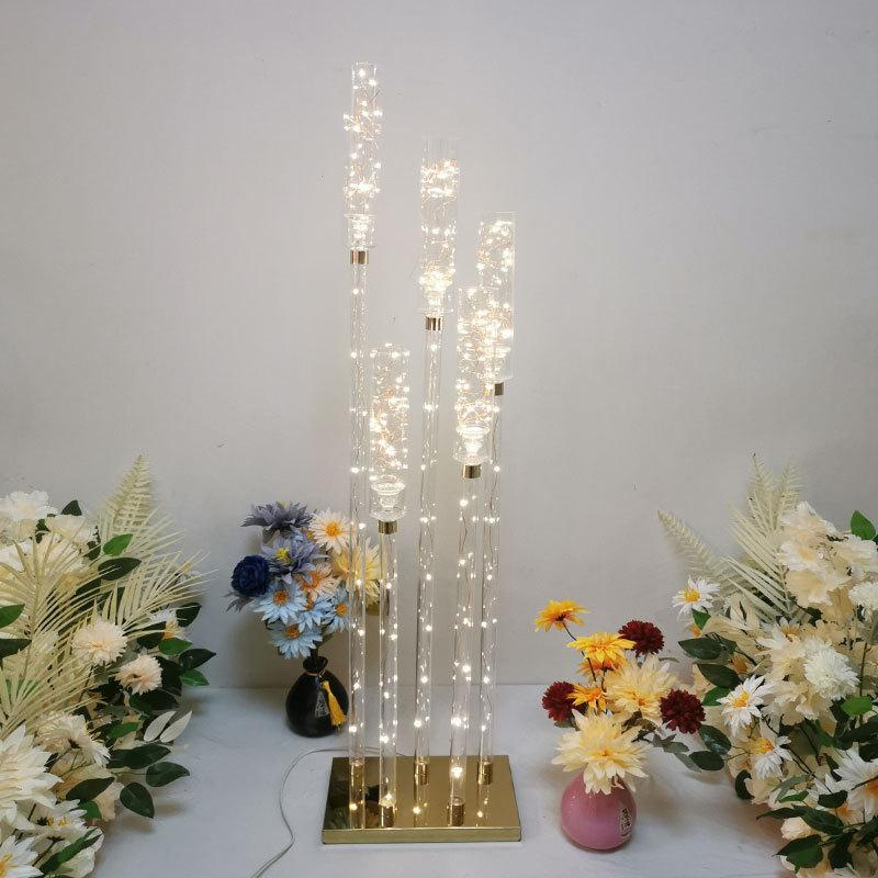 Wholesale Gold Candelabra Wedding Vase Decoration Table Centerpieces