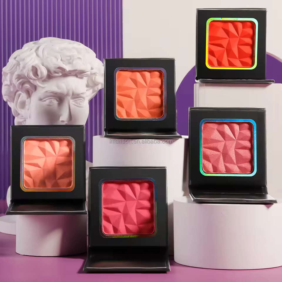 5 Blushes 8 Highlighters Mini Portable Beautiful Blush Palette Private Label