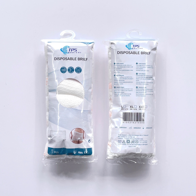 OEM Size Color Medical Hospital Panties Disposable Brief Adults Diapers Stretchy Panties C-Section Surgical Recovery