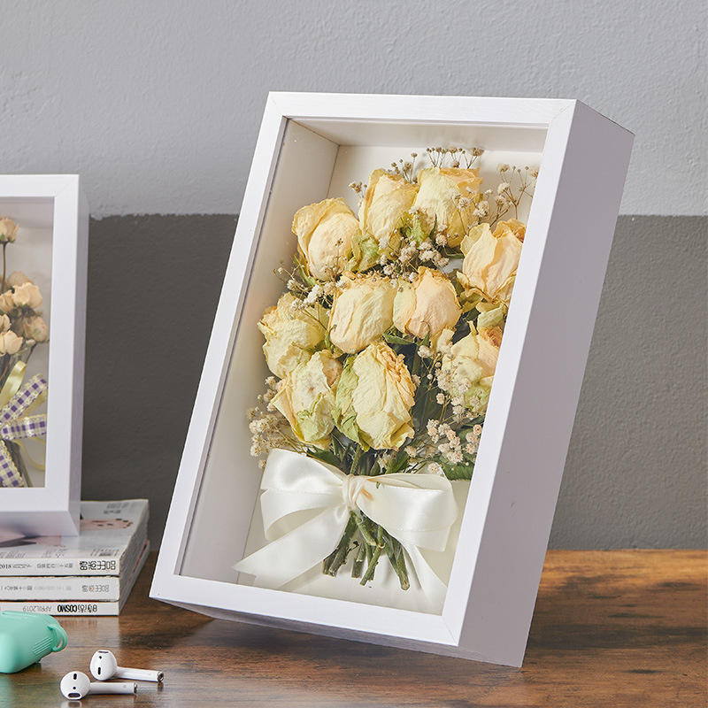 Hand Made Dry Flower Transparent Picture Box Frame