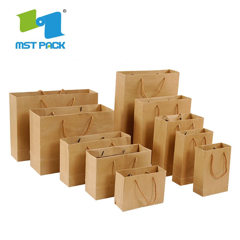 China Factoty Cheap Luxury Gift Kraft Paper Bag for Jewelry Packaging with Handle Melaka