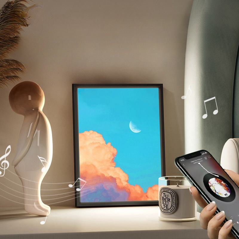 Rechargeable Music Luminous Painting Bt Speaker Night Light