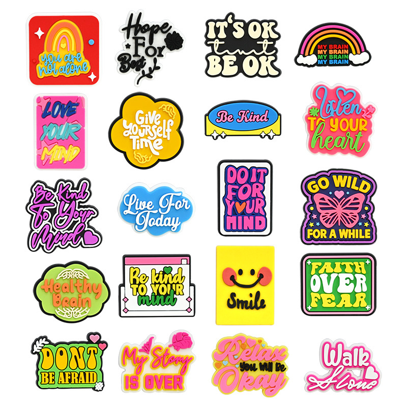 Personalized Phase PVC Soft Rubber Hole Shoes Flower Shoe Buckle DIY Wrist Band Garden Shoe Accessories Decorative Buckle Cross-Border Stock