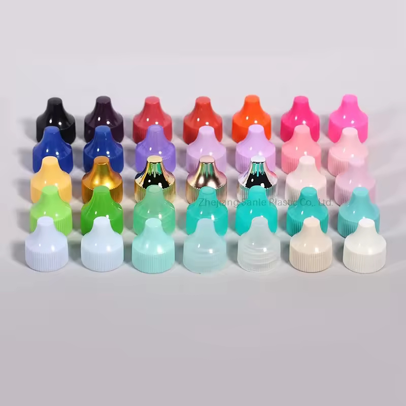 Factory Stock Wholesale Electroplated Eye Drops Bottle With Pp Plastic Screw Cap Pigment Bottle Cap Custom Iron Metal