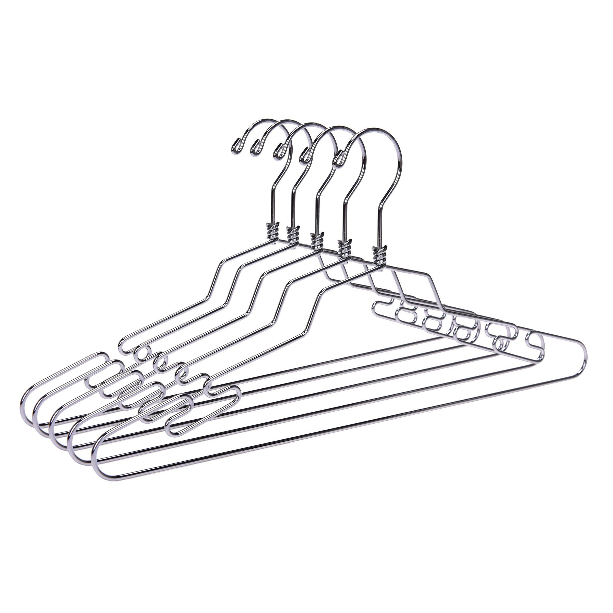 Hotel and Laundry Hangers Metal Chrome Iron Hangers for Clothes Storage